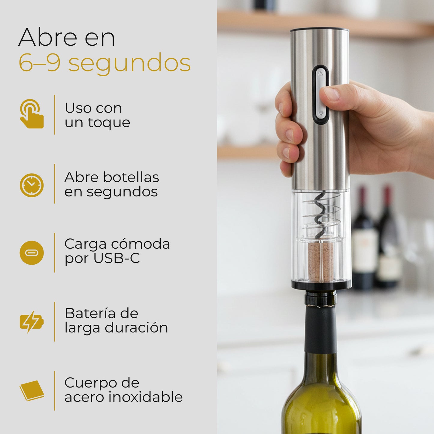 Set di cavatappi elettrico