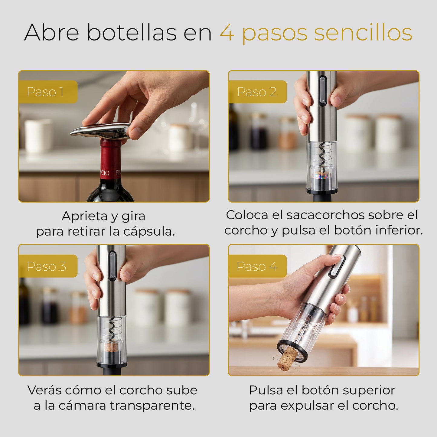 Set di cavatappi elettrico